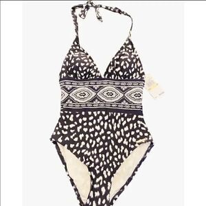 Michael Kors Navy and White Womens Swimming Suit